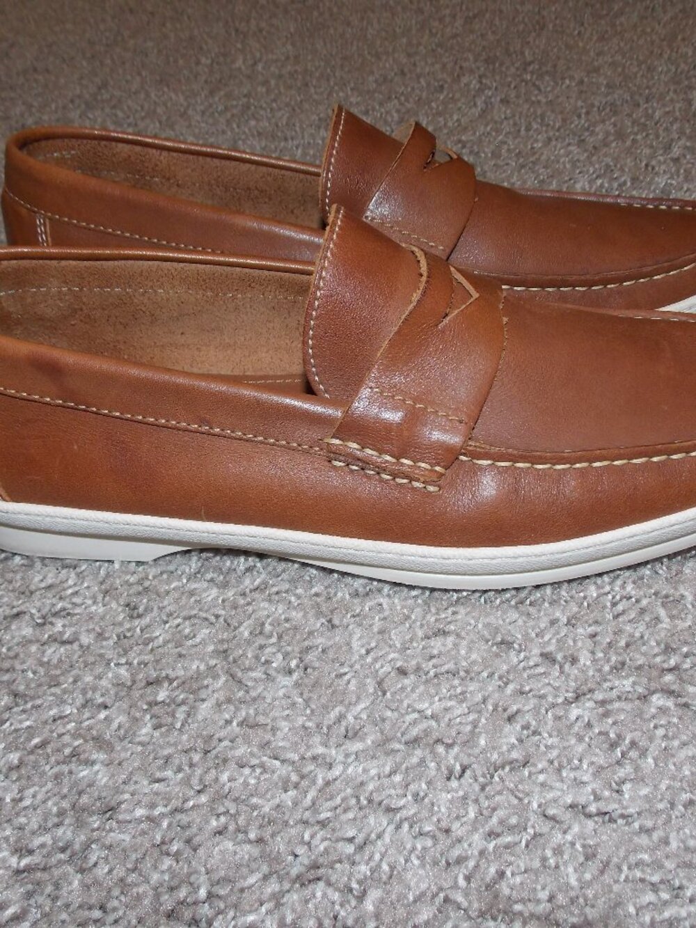 Sandrino Limon Brown Leather Loafers by Sandro Moscoloni Sz 8